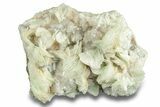 Green, Bladed Prehnite Crystals with Quartz - Morocco #255512-1